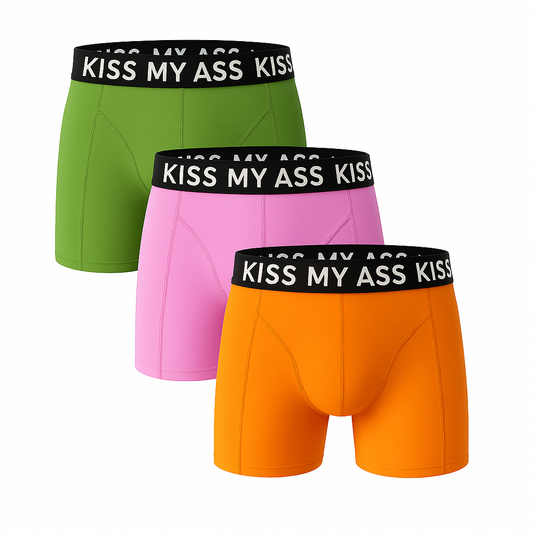 3-Pack Blauw Roze Zwart